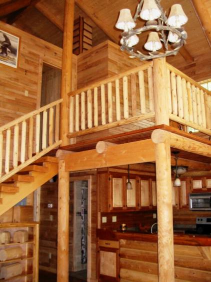This modern log home is loaded with features