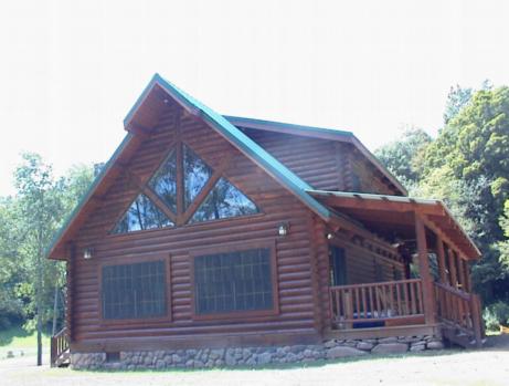 This modern log home is loaded with features