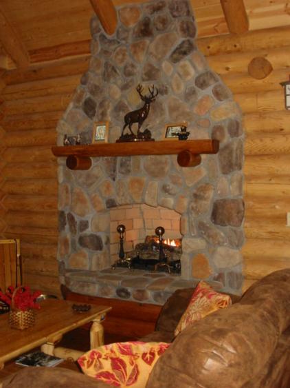 This modern log home is loaded with features