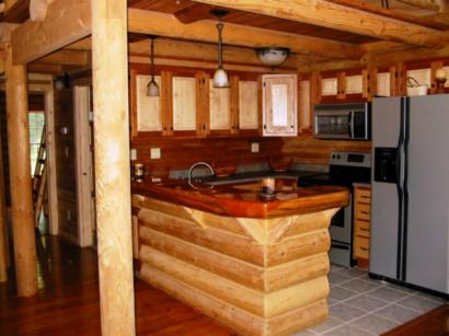 This modern log home is loaded with features