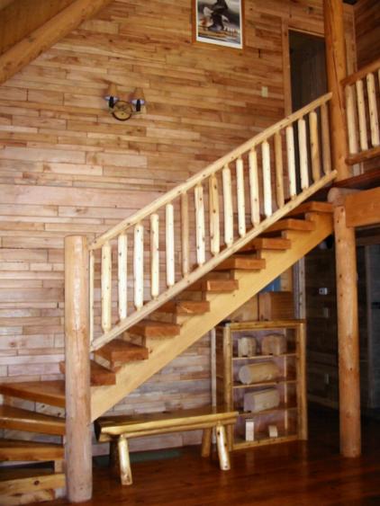 This modern log home is loaded with features